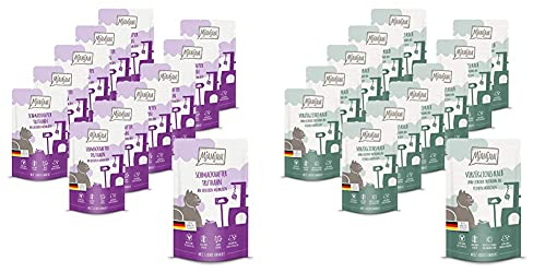 MjAMjAM Quetschie - schmackhafter Truthahn an leckeren Möhrchen (1 x 1.5 kilograms) & Premium Nassfutter für Katzen - vorzügliches Kalb & Truthahn an leckeren Möhrchen, 12er Pack (12 x 125 g)