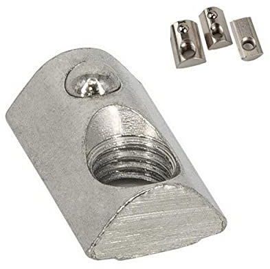 SCHMIDT systemprofile 10x Nutenstein M8 Nut 8 Gleitmutter Steg Federkugel einschwenkbar Befestigungsmaterial Aluprofil-Zubehör