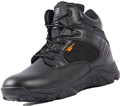 IYVW 5.AA 517 A Stivali da combattimento militari e tattici da uomo Stringate Casual Scarpe da caccia da trekking all'aria aperta Addestramento della polizia Stivaletti nero 41 EU