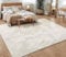 Paco Home Teppich Wohnzimmer Schlafzimmer Kurzflor Skandinavisches Boho Muster Geometrisch Rauten Motiv Einfarbig Weich Modern, Grösse:80x150 cm, Farbe:Creme 2