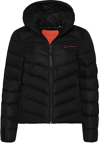 Superdry Damen Steppjacke aus Mikrofaser mit Kapuze