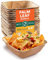 ECO SOUL Lot de 100 bols jetables en feuille de palmier, 475 ml, bol à dessert carré compostable en bambou | Robuste, respectueux de l'environnement, biodégradable et robuste pour aliments chauds et