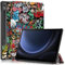 QINOUK Custodia per Samsung Galaxy Tab S9 FE, [funzione di supporto] Smart Cover ultra sottile con Auto Sleep Wake, PU e PC Custodia protettiva antigraffio per Samsung Galaxy Tab S9 FE-Doodle