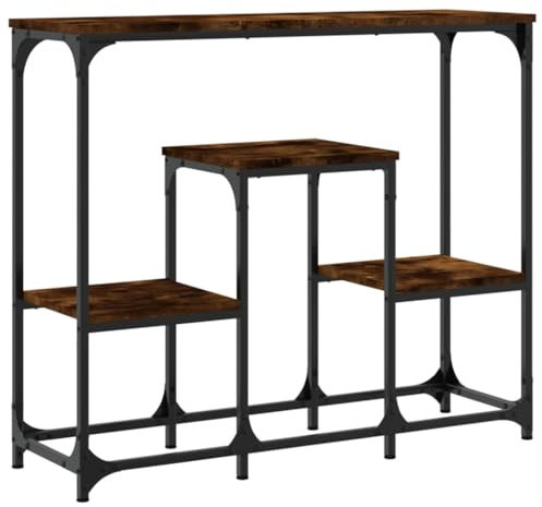 vidaXL Konsolentisch Räuchereiche 89,5x28x76 cm Holzwerkstoff