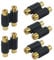 NUEAYMS Lot de 5 coupleurs RCA femelle vers femelle RCA phono double coupleur pour transmission de son clair caisson de basses, mixeur, prises RCA