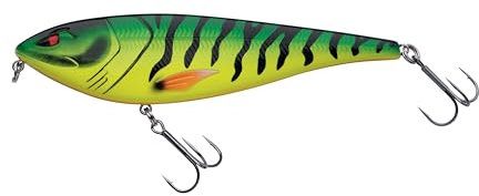 Berkley Zilla Glider Angelköder; Predator Glide Köder für Angler, Hecht, Musky & Zander; Langsam sinkender Schwimmköder mit Side-to-Side Aktion; Langer Wurf & lautes Klappern, 13cm, Barsch