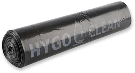Franz Mensch HygoClean Müllsäcke, 120 l, schwarz | LDPE auf Rolle, 150 Stück, reißfeste Müllbeutel 70 cm x 110 cm, Mülltüte aus 100% recyceltem Material