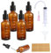 4 Stück Pipettenflasche 50ml Tropfflasche Brown Dropper Bottle Flasche Mit Pipette und Skala GlasfläSchchen Braunglas mit 10 Hilfsmitteln Für ätherische öL, ParfüMöLe, Aromatherapie,DüFte,FlüSsigkeit
