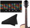 Adesivi Note Chitarra, Aiuto apprendimento chitarra, Adatto per chitarra a 6 corde, Regali per principianti di chitarre acustiche/elettriche (Adesivi - Nero, panno per la pulizia)