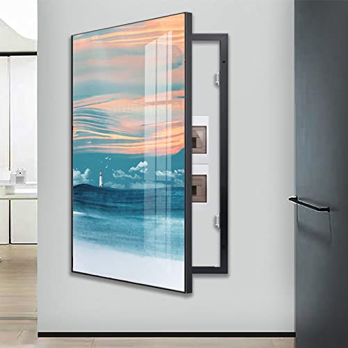 couvercle de boîte de disjoncteurs décoratif, Boîte électrique compteurs couverture boîte de distribution compteur à bascule panneau électrique peinture mètres cacher peintures décoration, F, 50 * 70