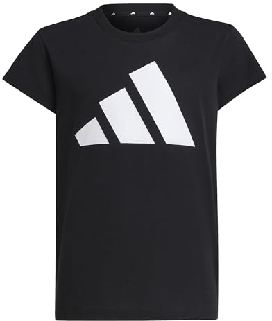 adidas Mädchen Essentials Cotton Shirt, Black/White, 14-15 Years