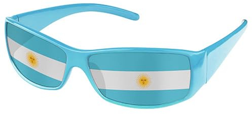 Taffstyle Sonnenbrille Brille Fahne Fussball EM WM Länderflagge Augen Fanartikel Land Flagge Frauen Männer Kinder Basketball Handball Mitgebsel Argentinien
