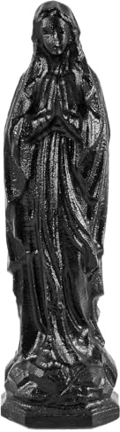 Nupuyai 9 cm Figur der Jungfrau Maria aus Reiki-Kristall, Skulptur aus Jungfrau-Quarz, Statue der Jungfrau Gebet, Glücksbringer für Heimdekoration, viel Glück, Obsidian