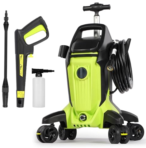 Electric Pressure Washer, 2000w 7.0L/min Power Washer Pressure Washer with Telescopic Handle & Anti-Tipping Technology&Foam Cannon for Home Car Garden Patio Fence