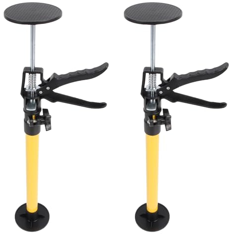 2er-Set Stützstange, Teleskopisch Verstellbare Handstützsystem-Stützstange aus Stahl, Trägt Bis zu 40 Kg Konstruktionsstangen für Schrankheber, Frachtstangen, Trockenbauwände,