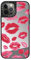 CASETiFY Spiegel iPhone 12 Pro Hülle [Reflektierend/1,5m Fallschutz/Kompatibel mit Magsafe] - Lippenstift Küsse - Silber auf Schwarz
