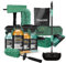 TRAVORA Premium Caravan- und Camper Reinigungsset - 11-teiliges Reinigungsset inkl. Bio Caravan Reiniger, Teleskop Waschbürste Wohnmobil, Brush Cover, Felgenbürste, Schwamm, Tuch, Wischer & Tasche