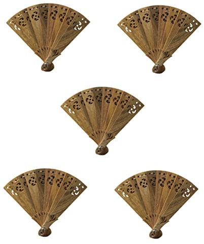 SEWACC 5pcs Mini Fan-shaped Car Pendant Keychain Decor Handmade Craft for Mother's Day Christmas