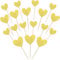 30 Stück Liebe Herz Cupcake Toppers Glitzer Gemischte Größe Verlobung Tortendeko Hochzeit Kuchen Deko für Jahrestag Braut Party Geburtstag Valentinstag Party Kuchen Dekorationen Gold