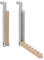 Relaxdays Türgarderobe klappbar 2er Set, zum Einhängen, Türhaken 6 Kleiderbügel, Metall & Holz, für 2 cm Türfalz, grau