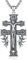 Eusense Jesus Kruzifix Kreuz Halskette 925 Sterling Silber Kreuz Halskette Anhänger Cruz de Caravaca Kreuz Amulett Schmuck Geschenk für Männer Frauen