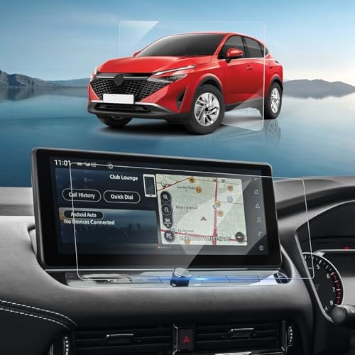 BSTW Compatible with 2022 2023 2024 2025 Nissan Qashqai J12 & Nissan X-Trail T33 Screen Protector, 12.3 Inch NissanConnect Navigation Tempered Glass Screen Protector 9H Scratch Resistant
