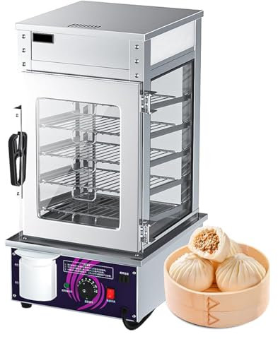 Scaldavivande a vapore commerciale – Scaldavivande elettrico a 5 strati con controllo della temperatura per negozio caffetteria, 1200 W