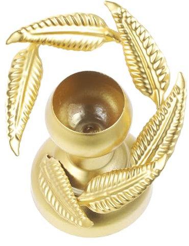 GARVALON Iron Art Candle Holder Vintage Leaf Design Decorative Candle Stand for Weddings Parties and Candlelight Dinners Elegant Centerpiece for Home and Kitchen