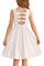 Arshiner Ragazze Abito Senza Maniche Bambini Estivo Indietro Bow Tie Vestito Cotone Casual Festivo Vestito Maniche Corte Swing Abiti da Festa per Ragazze 9-10 Anni Bianco