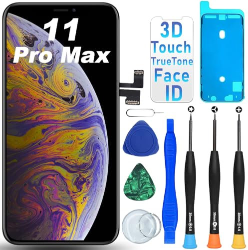 DIGI4U Kit de reparación de pantalla LCD para iPhone 11 Pro Max, pantalla táctil de 6,5 pulgadas con Face ID, atenuación CC, compatible con iPhone 11 Pro Max modelo A2161 A2220 A2218