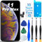 DIGI4U für iPhone 11 Pro Max LCD Display Reparaturset, 6,5 Touchscreen Bildschirm Ersatz Display mit Face ID, DC-Dimmen, kompatibel mit iPhone 11 Pro Max Modell A2161 A2220 A2218