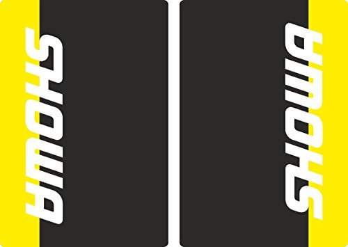 Upper Fork Decal Stickers Graphic Set Compatible with SHOWA Suspension - Fit All Dirt Bikes - Adhesive Vinyl Yellow (Matte)