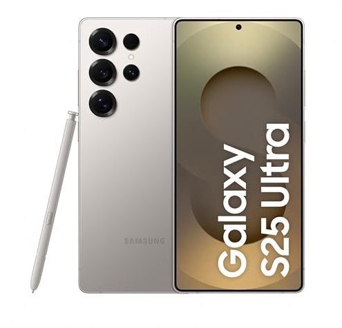 Samsung Galaxy S25 Ultra 5G AI Smartphone (grigio titanio, 12 GB di RAM, 512 GB di archiviazione), fotocamera da 200 MP, penna S inclusa, lunga durata della batteria