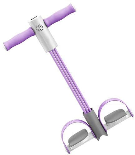 Fußpedal Widerstandsband - 6 Tube Pedal Resistance Band | Sit-Up Pull Rope Fitness | Pedalabzieher Widerstandsband mit digitalem Zähler | Bauchtrainer Elastisches Zugseil für Fitness, Gewichtsverlust