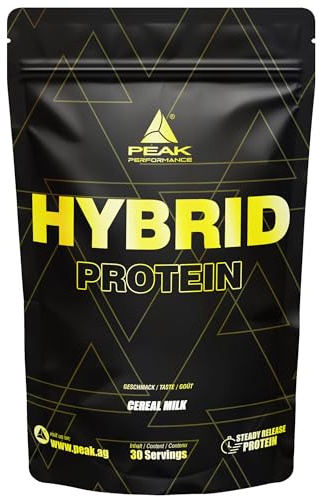 PEAK Hybrid Protein - 900g Geschmack Cereal Milk I 30 Portionen I Proteinquellen: Milchprotein Konzentrat, Whey Isolat & Ei-Protein für kontinuierliche Aminosäureversorgung I Muskelaufbau