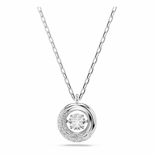 Swarovski Colgante Dextera, Talla redonda, Blanco, Baño de rodio
