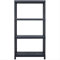 Easy Shopping ® 4/5 Tier Black Heavy Duty 60CM Wide Plastic Shelving Unit Storage Organised Garage/Home/Pantry Racking Shelf Shelves Workbench Workman Bays Racking Tools Paint (Black, Large, 4)