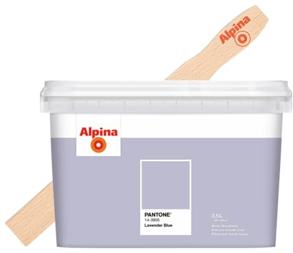 Alpina PANTONE Lavender Blue – Wandfarbe – inkl. gratis Rührholz – 2,5 L