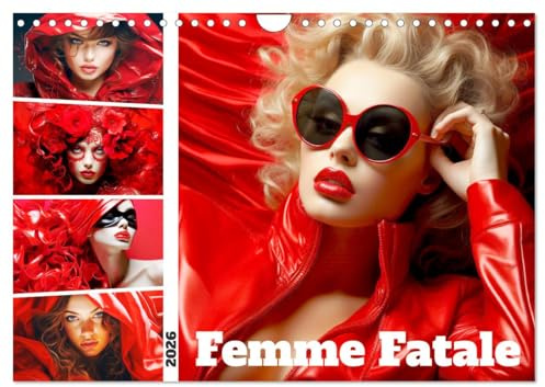Femme Fatale. Portraits. Starke und schöne Frauen (Wandkalender 2026 DIN A4 quer), CALVENDO Monatskalender: Eine Ode an die Kraft, Leidenschaft und ... der modernen Femme Fatale (CALVENDO Menschen)