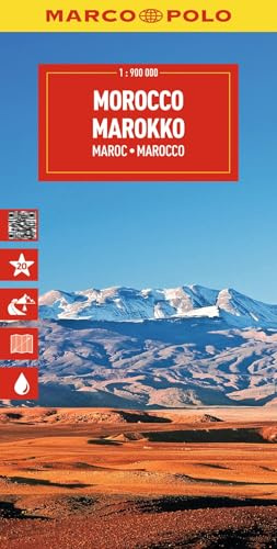 MARCO POLO Reisekarte Marokko 1:900.000: Straßenkarte und Autokarte mit sehenswerten Strecken, Highlights und digitaler Erweiterung (Marco Polo Maps)