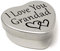 Perfect Way To Say I Love You. Beautiful Mini Silver Heart Tin With Sweets, Present to say I Love You. Tin size 45mm x 45mm x20mm. (I Love You Grandad)