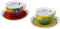 Egan PAF12/1V Cappuccino Tassen-Set, Porzellan, grün/rot, 2 Stück (er Pack), 2