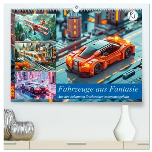 Fahrzeuge aus Fantasie (hochwertiger Premium Wandkalender 2026 DIN A2 quer), Kunstdruck in Hochglanz: Kinderträume werden wahr: Fantasievolle Fahrzeuge zum Spielen und Staunen (CALVENDO Hobbys)
