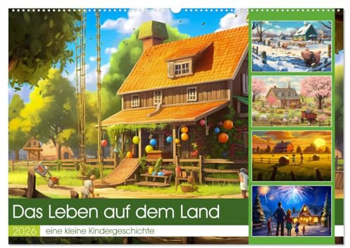 Das Leben auf dem Land (Wandkalender 2026 DIN A2 quer), CALVENDO Monatskalender: Die Vielfalt des Landelebens bietet einen Einblick in das Leben auf ... Tier und Pflanzen. (CALVENDO Orte)