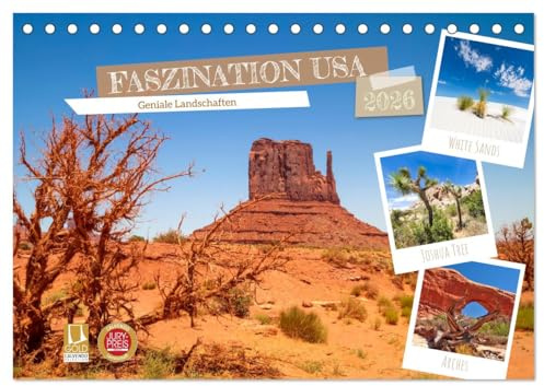 FASZINATION USA Geniale Landschaften (Tischkalender 2026 DIN A5 quer), CALVENDO Monatskalender: Beeindruckende Mutter Natur (CALVENDO Natur)