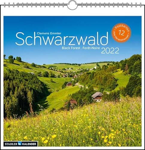 Schwarzwald 2022: Postkarten-Tischkalender