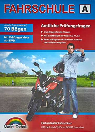 Führerschein Fragebogen Klasse A, A1, A2 - Motorrad Theorieprüfung original amtlicher Fragenkatalog auf 70 Bögen