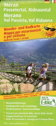 Meran, Passeiertal, Ridnauntal / Merano, Val Passiria, Val Ridanna: Wander- und Radkarte mit Ausflugszielen & Freizeittipps, wetterfest, reißfest, ... 1:35000 (Wander- und Radkarte: WuRK)