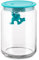A di Alessi Gianni Glass Jar, Blue Lid, 90 cl, (AMDR05 AZ)