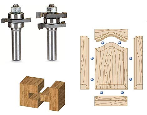 Whiteside Router Bits 5990 Shaker Straight Stile and Rail Set for Plywood Panel